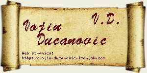 Vojin Ducanović vizit kartica